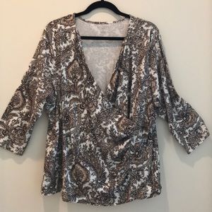 Talbots woman 3 X surplice top